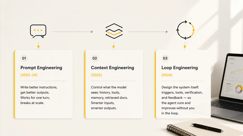 The evolution: from prompt engineering to loop engineering