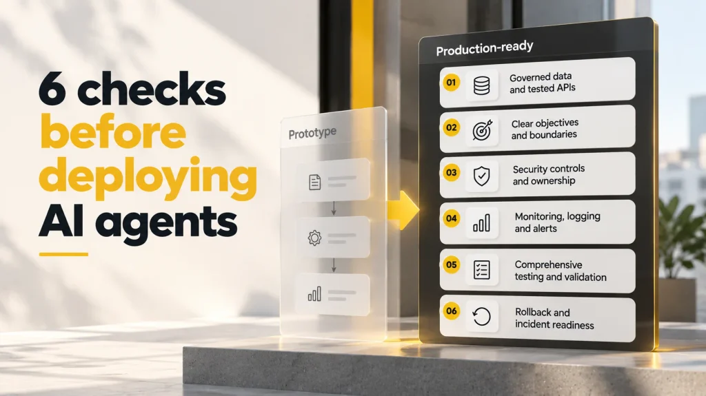AI agent production readiness checklist